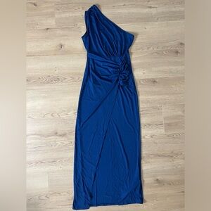 SHEIN Belle One Shoulder Knot Twist Side Slit Dress M